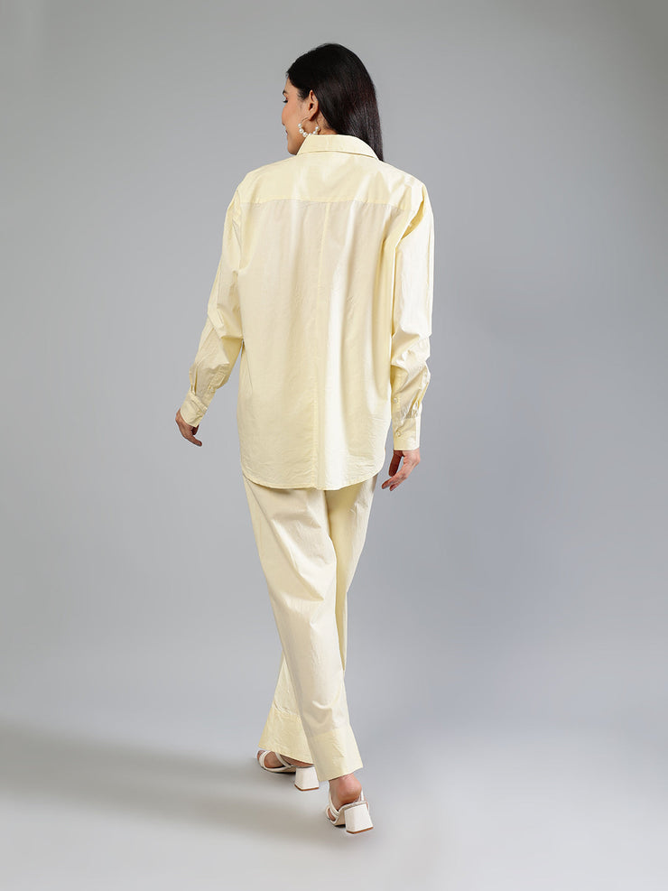 Lime Cotton Poplin Comfort Fit Coord Set