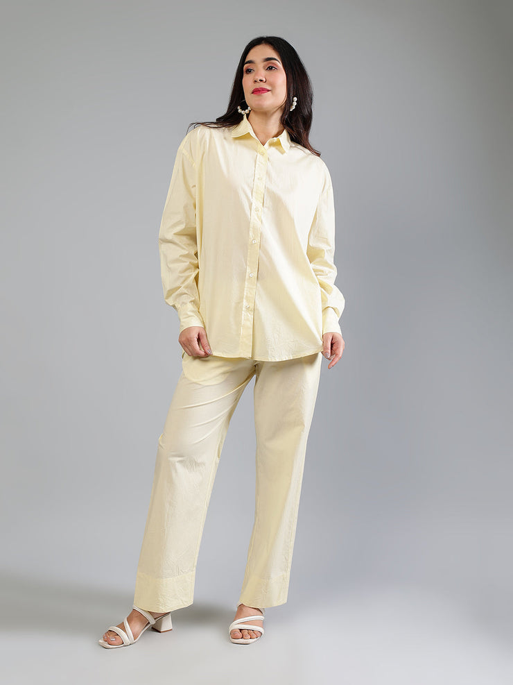 Lime Cotton Poplin Comfort Fit Coord Set