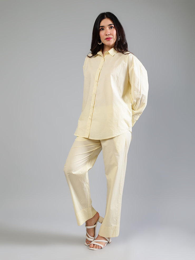 Lime Cotton Poplin Comfort Fit Coord Set