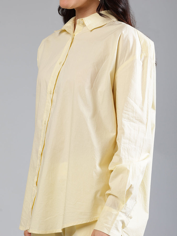 Lime Cotton Poplin Comfort Fit Coord Set